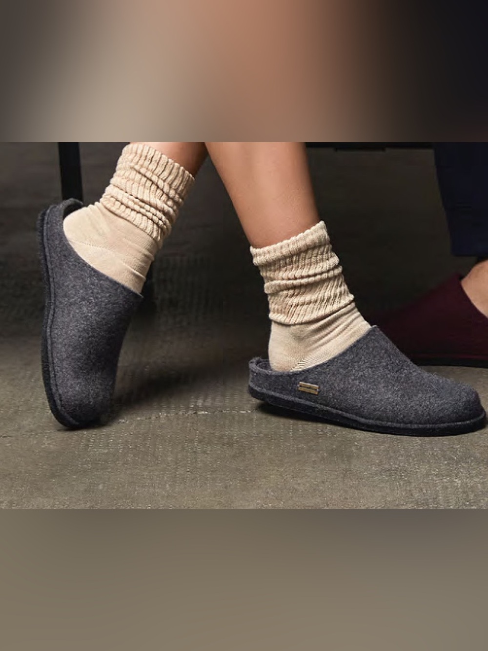 HAFLINGER House Slipper Flair Soft Graphit